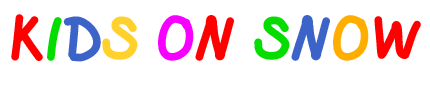 "Kids on Snow" lettering of the children's ski school