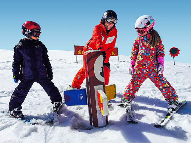 Skiwedstrijd van de kinderskischool Mösern-Seefeld