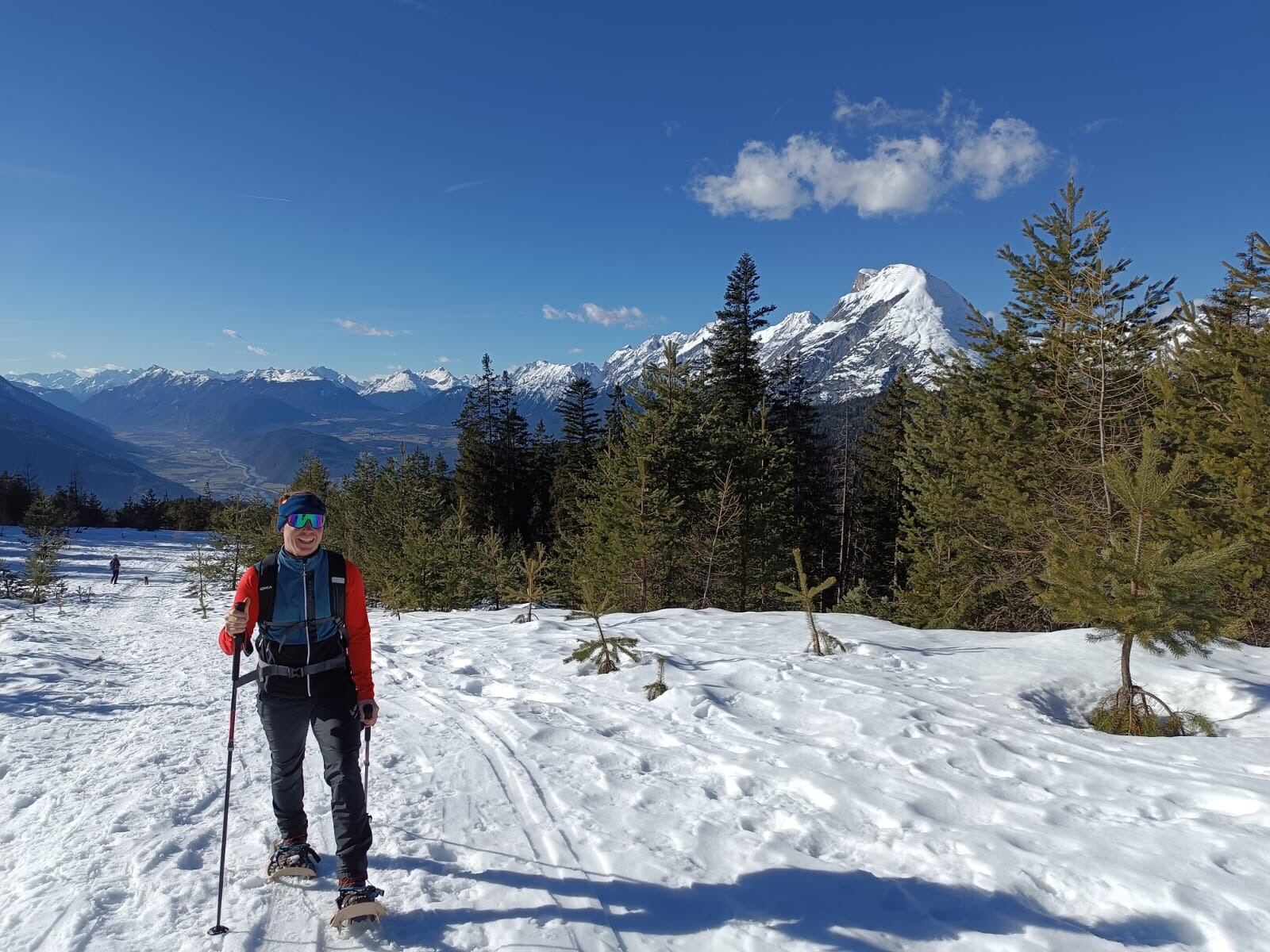Sneeuwschoenwandeling door de besneeuwde Tiroler bergen bij Mösern-Seefeld